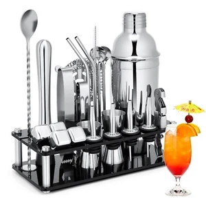 Cocktail Shaker Set, 23-Piece Stainless Steel Bartender Kit with Acrylic Stan... - Picture 1 of 7