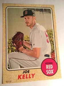 2017 Topps Heritage High Number 5x7 Joe Kelly Red Sox 620 #'d 01/10 Gold - Picture 1 of 1