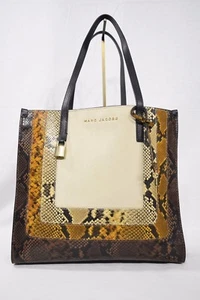 MARC By Marc Jacobs M0012901 The Snake Grind Shopper Tote Bag in Papyrus Multi - Picture 1 of 11