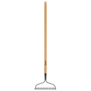 Heavy Duty 14-Tine Bow Rake – 47" Wood Handle Garden Soil Tool - Picture 1 of 5