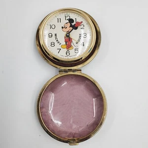 Reloj despertador de viaje vintage Mickey Mouse producciones Walt Disney de Bradley Japón - Imagen 1 de 8