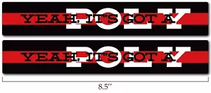 YEAH IT'S GOT A POLY Decal for dodge chrysler plymouth mopar hemi BUMPER STICKER - Picture 1 of 7
