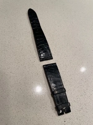 CORREA COCODRILO PIAGET COLOR NEGRO 20 X 18 MM (ORIGINAL)  Foto 1 de 4