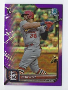 2022 Bowman Cromo #26 Juan Yepez RC Púrpura Refractor #'d 171/250 ~ Cardenales - Imagen 1 de 2