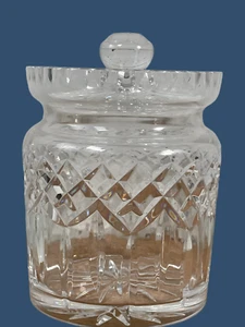 Tarro de caramelos con tapa de cristal Waterford - Corte diamante con remate Starburst - Firmado - Imagen 1 de 7