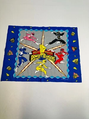 Pañuelo de tela vintage Saban Mighty Morphin Power Rangers 1994 17,5x23 Foto 1 de 4