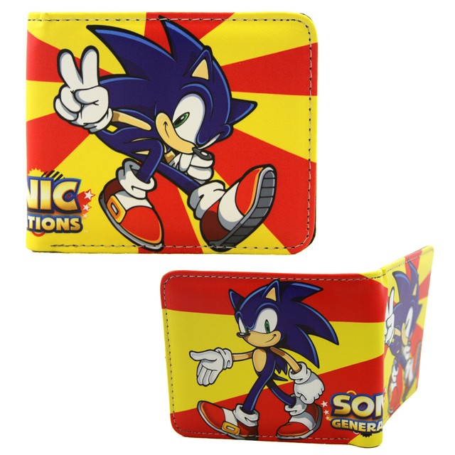 SONIC CHARACTERS PATTERN Sonic the Hedgehog 4 in. Bi Fold Wallet (Sonikku)