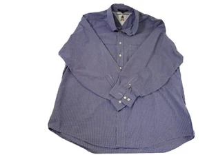 tommy hilfiger 17-1/2 Blue Plaid Button Down 34-35 - Picture 1 of 3