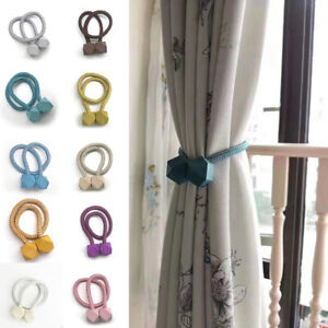 Curtain Magnetic Tie Back Multifaceted Ball Buckle Holder Hold Back Curtain Deco