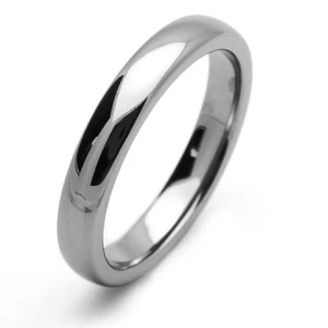 4MM Comfort Fit Tungsten Carbide Wedding Band Domed Classic Ring / Free Gift Box - Picture 1 of 1