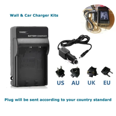 Battery Charger AC/DC for Panasonic Lumix DMC-ZX3 DMC-TZ8 DMC-ZR1K DMC-TZ10E - Image 1 of 4