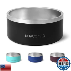DLOCCOLD Double Wall Insulated Non-Slip Pet Feeding Bowl, Stainless Steel Dog - Picture 1 of 5