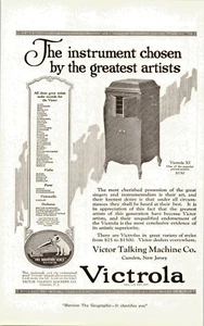 Victrola Print Ad May 1921 B&W National Geographics 11"x7½" Full Page - Foto 1 di 1