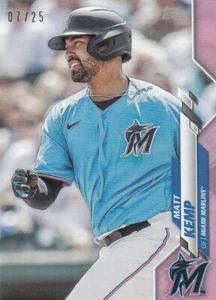 MATT KEMP /25 TOPPS UPDATE MINI ON DEMAND PINK PARALLEL MARLINS #225 2020 20 - Picture 1 of 1