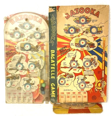 VINTAGE MARX BAZOOKA BAGATELLE GAME,1940s?50s?ORIGINAL BOX,W/LEGS,GIFT,PROP,OLD! - Image 1 of 4