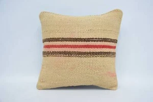 14"x14" Beige Cushion Case, Turkish Kilim Pillow, Gift Pillow, Pillow Sham - Picture 1 of 6