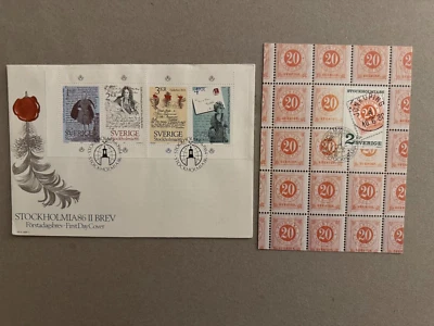 Sweden Group of 1 FDC Stockholmia 86 (1984) and PC FD (1986) - Image 1 of 3