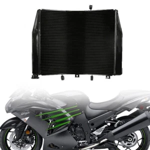 Black Aluminum Radiator Cooling for Kawasaki Ninja ZX 14 1400C ZX-14R 2006-2011 - Picture 1 of 12