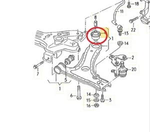 FOR VW GOLF MK2 MK3 PASSAT B3 B4 FRONT WISHBONE BUSH REAR POSITION - Picture 1 of 4