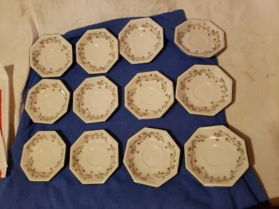 12 Johnson Brothers Bros Eternal Beau Platillo China Inglaterra Flores Rosa 5 1/2" Foto 1 de 4