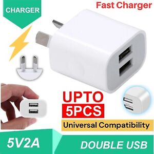 Dual USB Wall Charger Universal Port 5V AC Power Adapter For Mobile Phones