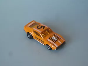 Lesney Matchbox Superfast 44 Ford Boss Mustang Negro Tampo Naranja Claro Cuerpo UB - Imagen 1 de 3