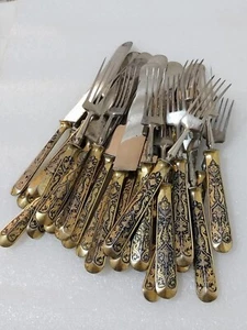 Vintage Spanien Spanish Toledo Gabeln Set vergoldet Joyas De Toledo Lot rar - Bild 1 von 23