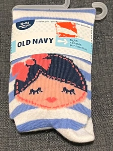NWT Old Navy Tights Blue Stripe Toddler Girls - Picture 1 of 3