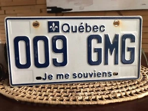 Quebec License Plate Canada 2000's Je me Souviens Name 009 GMG - Picture 1 of 1