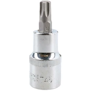 T45 Macho Torx Bit Star Socket 1/2" Unidad Estándar Interna Cromo Vanadio Acero - Imagen 1 de 3