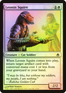 MTG FOIL Leonin Squire - Fifth Dawn #9 - Picture 1 of 1