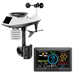 Wireless Weather Station W/ Outdoor Sensor Weather Forecast Temperature Humidity - Picture 1 of 11