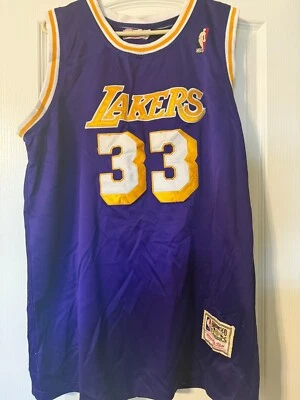 Kareem Abdul Jabbar #33 Lakers Mitchell & Ness Hardwood Classic - Image 1 of 4