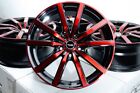 18 Wheels Rims Red Black Honda Civic Accord CRV Toyota Camry RAV4 Ford Mustang Nissan NV