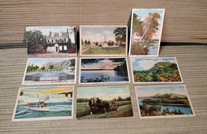 Antike Postkarten Lot aus Neuengland Americana Szenen aus PA NJ NH NY 1930-40 - Bild 1 von 13