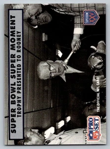 1990-91 Pro Set Super Bowl XXV Silver Anniversary #142 Trophy to Rooney - Picture 1 of 2