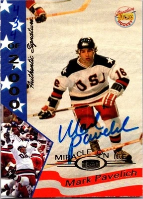 1995 Signature Rookies 1980 Miracle On Ice Set #25 Mark Pavelich Auto /2000 - Image 1 of 2
