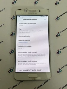 SMARTPHONE SAMSUNG GALAXY A3 2016 SM-A310F 16 GO VITRE ECRAN FISSUREE - Photo 1/9