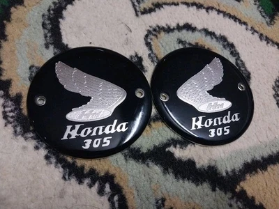 Эмблема бензобака значок серебро подходит для HONDA 305 скремблер CL77 пара - Изображение 1 из 4