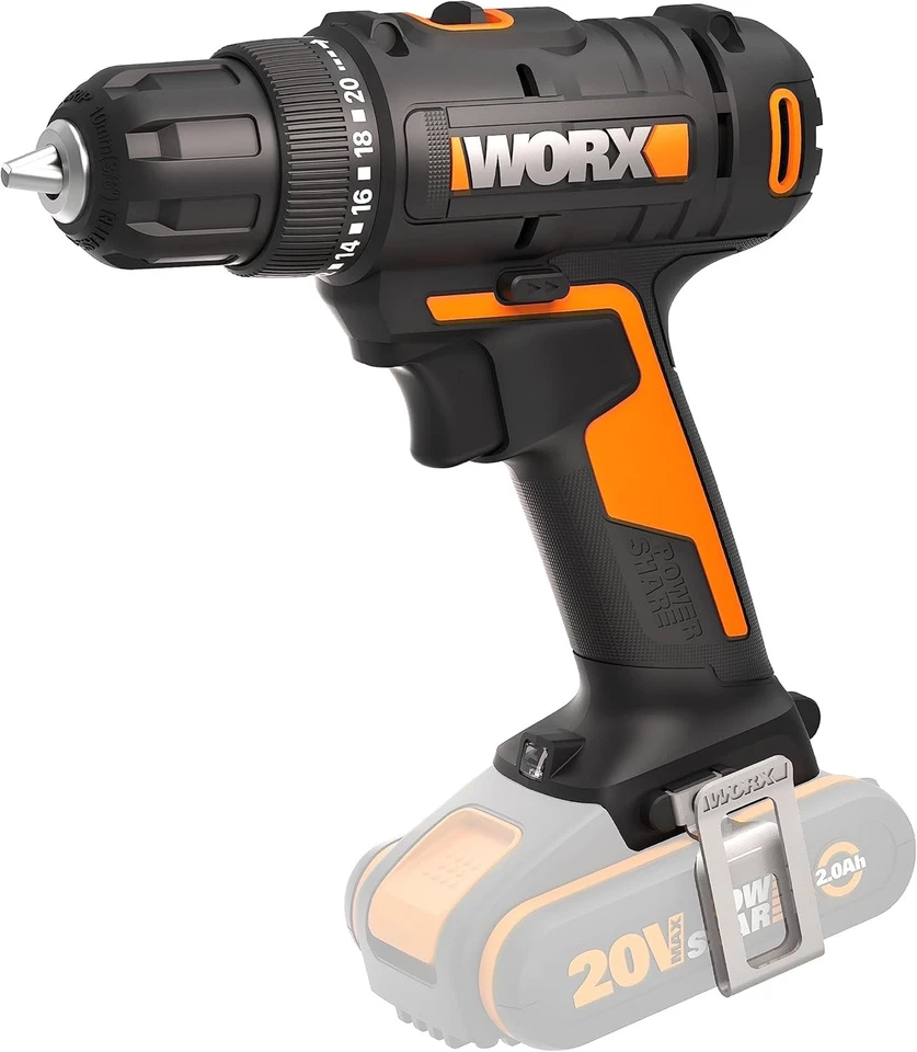 WORX WX100.9 Akku Bohrschrauber 20V – Leistungsstarker Akkuschrauber zum Bohren - Bild 1 von 4
