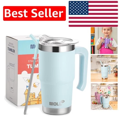 Утечка горячий и холодный путешествий кофе стакан - 16 унций Baby синий изолированная чашка - Изображение 1 из 4