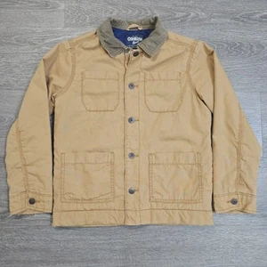 Osh Kosh B'Gosh Button Front Barn Chore Jacket Coat Cotton Twill Youth Boys Sz 8 - Picture 1 of 14