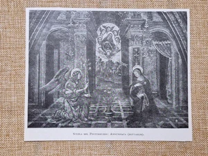 Schule des Pinturicchio Verkündigt Detail Ende des 15. Jahrhunderts Druck um 1900 - Bild 1 von 1