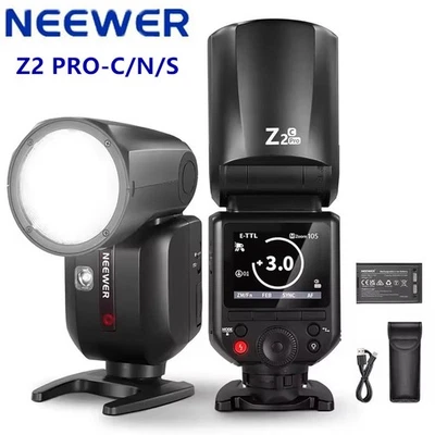 NEEWER Z2PRO Z2 Pro 2.4G TTL HSS Round Flash Light Speedlite Canon Nikon Sony - Image 1 of 4