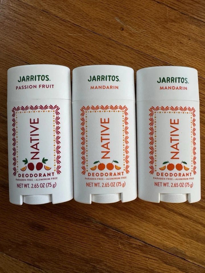 Lote Desodorante Nativo Jarritos Mandarina Fruta de la Pasión  Foto 1 de 1