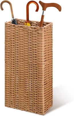 Soporte para paraguas tejido para entrada hecho a mano soporte para paraguas bastón independiente Sta Foto 1 de 4