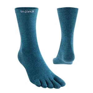 Injinji Liner Crew Socks Coolmax Five Finger Toe Socks Ocean - Picture 1 of 1