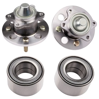 Front Rear Wheel Hub Bearings For 2007-11 Hyundai Accent Kia Rio Non-ABS Model Foto 1 de 4