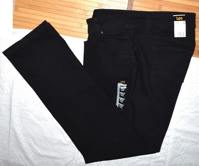 Pantalones de mezclilla Lee calce relajado pierna recta tiro medio talla 20WL negros ONYX nuevos Foto 1 de 4