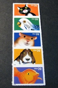 US Briefmarke Scott # 3234a Bright Eyes postfrisch 4er Streifen 1998 (siehe Hinweis) BKL15 - Bild 1 von 2